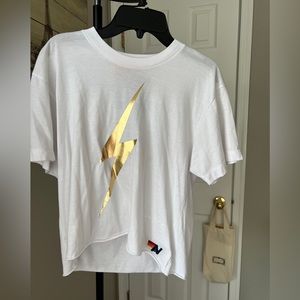 BOLT BOYFRIEND TEE - WHITE GOLD